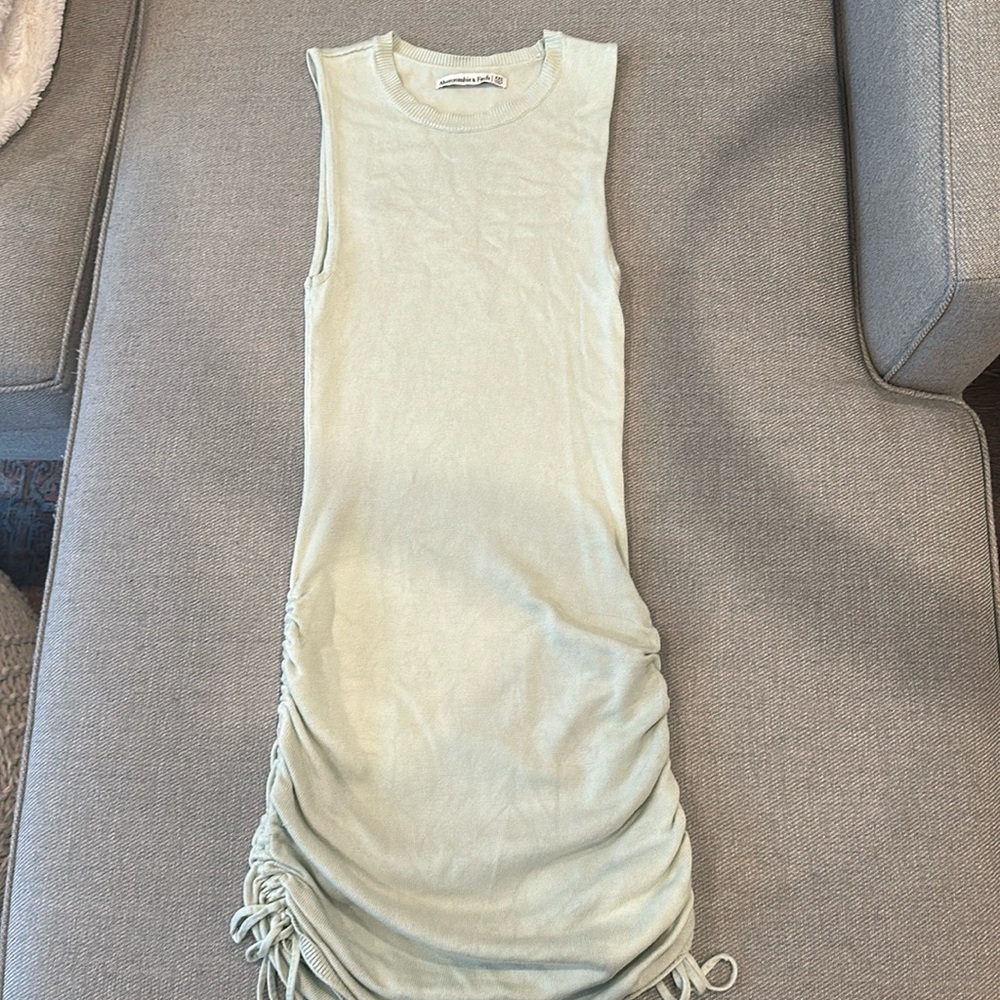 Abercrombie & Fitch mint green scrunch sweater bodycon dress